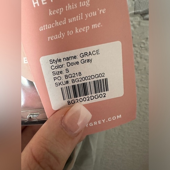 NWT Birdy Grey Grace Convertible Dress in Chiffon Dove Gray - Picture 5 of 6